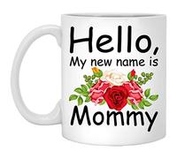 Taza Desayuno Hola, Mi Nuevo Nombre Es Mamá Café Taza Premium Regalo Tazas Decorativa Tazas Personalizada Para Cumpleaños Profesoras Todas Las Ocasiones 330 ML