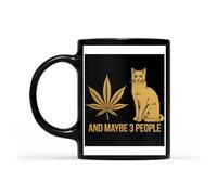 Taza Desayuno J'Aime Les Chats, Le Cannabis Et Peut-Être 3 Personnes. Con Asa Taza De Café De Cerámica Resistente Taza De Porcelana Para Té Familiare Decorar