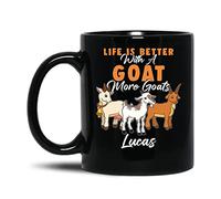 Taza Desayuno La Vida Es Mejor Con Una Cabra. ¡Más Cabras! Café Taza Divertido Tazas Cafés De Cerámica Personalizada Tazas Personalizada Para Regalo Oficina Maestras 330 ML