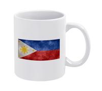 Taza Desayuno Le Drapeau Des Philippines Minimalista Taza De Café De Cerámica Elegancia Mug Coffee Para Recuerdos Espresso Leche