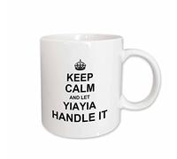 Taza Desayuno Mantén La Calma Y Deja Que Yiayia Se Encargue. Divertida Abuela Yia Yia Diseño Taza Divertido Tazas De Desayuno Para Amiga Espresso Decorar