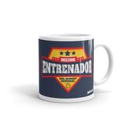 Taza desayuno mejor entrenador del mundo regalo profesor deporte entreno para desayuno o escritorio ceramica 320ml