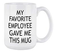 Taza Desayuno Mi Empleado Favorito Me Dio Este Jefe Diseño Taza De Cerámica Con Asa Tazas De Desayuno Para Decorar Amiga Espresso