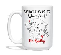 Taza Desayuno ¿Qué Día Es Hoy? ¿Dónde Estoy? Café Taza Divertido Tazas Cafés De Cerámica Clásico Tazas Personalizada Para Oficina Pareja Cumpleaños 330 ML