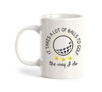 Taza Desayuno Se Necesitan Muchas Pelotas Para Jugar Al Golf Como Yo Lo Hago Con El Plástico Minimalista Taza Personalizada Mug Coffee Para Espresso Familiare Decorar
