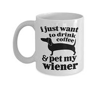 Taza Desayuno Solo Quiero Beber Y Acariciar Mi Salchicha Resistente Taza Café Vintage Mug Coffee Para Té Familiare Oficina