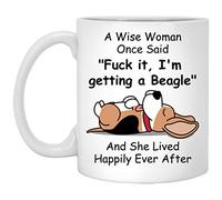 Taza Desayuno Una Mujer Sabia Dijo Una Vez: "Divertida Y Juguetona Mamá De Perros Beagle" Café Taza Decorativa Tazas Café Diseños Regalo Tazas Para Profesoras Maestras Aniversario 330 ML