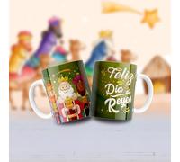 Taza Día de los Reyes Magos/Mi Rey favorito. Regalo guay y original. (Verde)