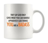 Taza Dicen Que Dios Te Da Lo Que Puedes Soportar. Al Parecer, Dios Piensa Que Eres Una Persona Tazas De Café Personalizada Tazas Funny Para Desayuno Regalo Oficina 330Ml
