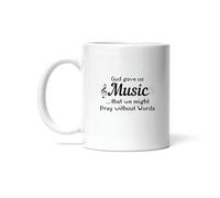 Taza Dios Nos Dio La Música Para Que Pudiéramos Orar Sin Palabras. Nota Musical De Jesús Tazas De Café Personalizada Taza De Cerámica Cerámica Para Oficina Hogar Desayuno 330Ml