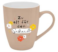 Taza, diseño con texto en alemán "Zu alt für den Scheiß", con precinto