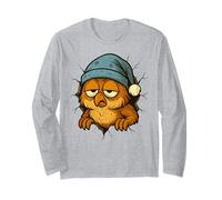 Taza, diseño de búho Cansado, con Texto en inglés Manga Larga