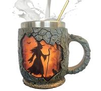 Taza divertida 386 ml | Taza de brujas | Estructura de corteza de árbol Mango ergonómico Cumpleaños Navidad Compañeros Maestros Amigos