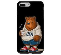 Taza Divertida con diseño de Oso matutino Cansado Carcasa para iPhone 7 Plus/8 Plus