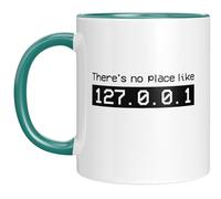 Taza divertida con texto en alemán para nerds | There's no place like 127.0.0.1 | Idea de regalo para profesionales de TI, desarrolladores y programadores