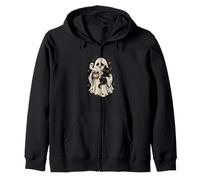 Taza Divertida con Texto en inglés Ghost Holding Cat with Meh Sudadera con Capucha