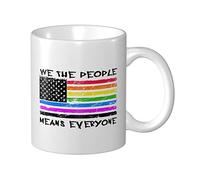 Taza divertida con texto en inglés «We The People Means Everyth», tazas de café únicas, regalos para papás