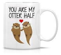 Taza divertida de cerámica con texto en inglés «You are My Otter Half Other Half Otro», de 325 ml, divertidas, sarcásticas, sarcásticas, motivacionales, inspiradoras, regalos de cumpleaños para