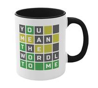 Taza divertida de cerámica de 325 ml, taza de café de cerámica con texto en inglés "You Mean The Game Fan To Me", gran taza de té hecha a mano, regalo de cumpleaños para colegas, capuchino, té