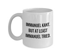 Taza divertida de la filosofía Idea del regalo del estudiante de la filosofía Regalo del profesor de la filosofía Immanuel Kant, pero al menos Immanuel lo intentó