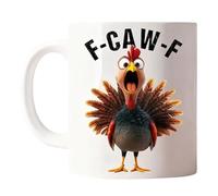 Taza divertida «Here We F*cking Go Again, Funny Novelty Mug - Here We F*king Go Again I Mean Good Morning», taza de café sarcástica para la oficina y el día a día, taza de té de cerámica (blanco-C)