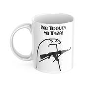 Taza Divertida “No Toques Mi Taza” - Regalo Original con Ilustraciones Graciosas - Varias Colores y Diseños - Cerámica 330 ml para Café o Té - Idea Única para Amantes del Humor (Flork)