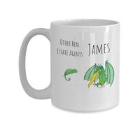 Taza divertida personalizada de agente inmobiliario, taza personalizada para otros agentes inmobiliarios con nombre, cumpleaños de agente inmobiliario, regalo para agente inmobiliario