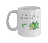 Taza divertida personalizada de agente inmobiliario, taza personalizada para otros agentes inmobiliarios con nombre, cumpleaños de agente inmobiliario, regalo para agente inmobiliario