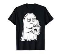 Taza Divertida Sleepy Ghost Meh Turtle para Amantes del café de Halloween Camiseta