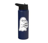 Taza divertida Sleepy Ghost Meh Turtle para amantes del café de Halloween Stainless Steel Insulated Water Bottle