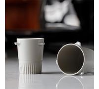 Taza dosificadora de café con magnetismo para máquinas de espresso, práctico y práctico alimentador de café en polvo (gris, 58 mm)