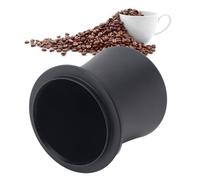 Taza dosificadora de café de aleación de aluminio, taza dosificadora de granos de café, taza dosificadora de café en polvo, taza dosificadora para cesta de portafiltro de 51 mm, 53 mm, 54 mm (negro)