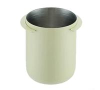 Taza dosificadora de café expreso de acero inoxidable de 58 mm para Breville Oracle y doble caldera, contenedor de medición portátil de café molido con función de vaso de chupito, plateado (blanco)