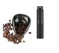 Taza dosificadora de cerámica para granos de café con botella pulverizador IDT, juego de accesorios Barista para espresso - Medida precisa y reducción estática - Regalo café