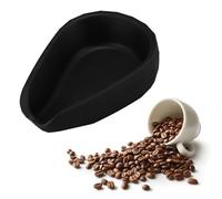 Taza dosificadora de granos de café, bandeja de almacenamiento de té de silicona 50g Cupping pesaje de dosis única recipiente contenedor para granos de café (Negro)