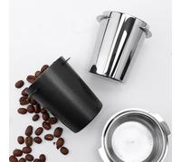 Taza dosificadora para café espresso hecha de acero inoxidable para 51 mm, 53 mm, 58 mm (negro 51 mm)