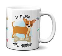 Taza el mejor chihuahua del mundo regalo original taza perro ceramica 330 mL