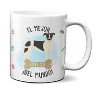Taza el mejor galgo del mundo regalo original taza perro ceramica 330 mL