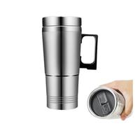 Taza eléctrica calefactora para coche Termo de acero inoxidable con | hervidor eléctrico portátil de coche para té con leche, trayectos, ruta, camión, quad y