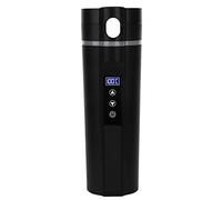 Taza eléctrica de viaje, botella de café inteligente de 450 ml, taza calentada de bajo ruido, caldera de agua calentada por automóvil, 12-24 V, mini tetera universal con pantalla