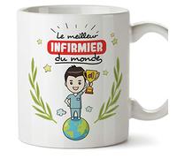 (Taza en francés) Nurse Original Tazas de café y Desayuno para obreros Profesionales: la Mejor Enfermera del Mundo: 350 ml de cerámica