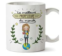 (Taza en francés) Tazas Originales de café y Desayuno del Profesor para Dar a los Trabajadores Profesionales - El Mejor Profesor del Mundo - Cerámica 350 ml