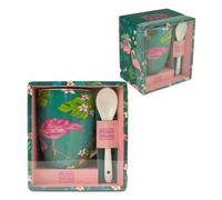 Taza Enesco Flamenco con Cuchara - Estilo Tropical y Colorido