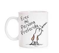 Taza Eres mi Persona preferida. Taza de Regalo para los Amantes de los Animales o Perros.