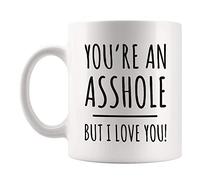 Taza Eres Un Idiota Pero Te Amo Tazas De Café Cerámica Taza De Cerámica Funny Coffee Mug For Cocina Desayuno Oficina 330Ml
