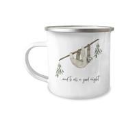 Taza esmaltada con texto en inglés «To All A Good Night», con texto en inglés «To All A Good Night», para rellenar calcetines de Navidad, bonito regalo de perezoso, regalos de perezoso