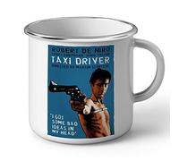 Taza esmaltada Metal Film Retro Taxi Driver Classic Cinema Robert de Niro Martin Scorses
