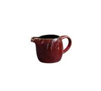 Taza espumadora de leche, jarra de café, 2 jarras de leche de cerámica con asa, for restaurante, for salsa de carne, salsera, utensilios de cocina for condimentar.(Red)