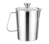 Taza espumadora de leche, jarra de espuma de acero inoxidable, taza medidora de precisión de 2 L, jarra portátil para lattes, capuchinos, bebidas, bebidas de café, cocina en casa y café