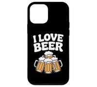 Taza espumosa con texto "I Love Beer Celebration" Carcasa para iPhone 12 mini